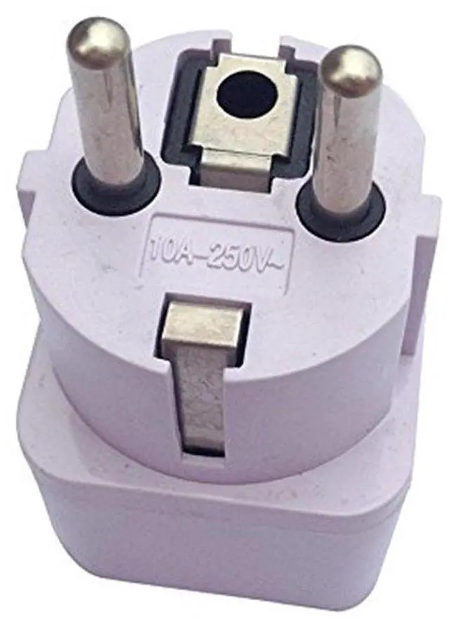 Alt view image 4 of 6 - UE3360AK 2 Packs Universal AU US UK to EU Europe Plug AC 250V Power Travel Adapter White