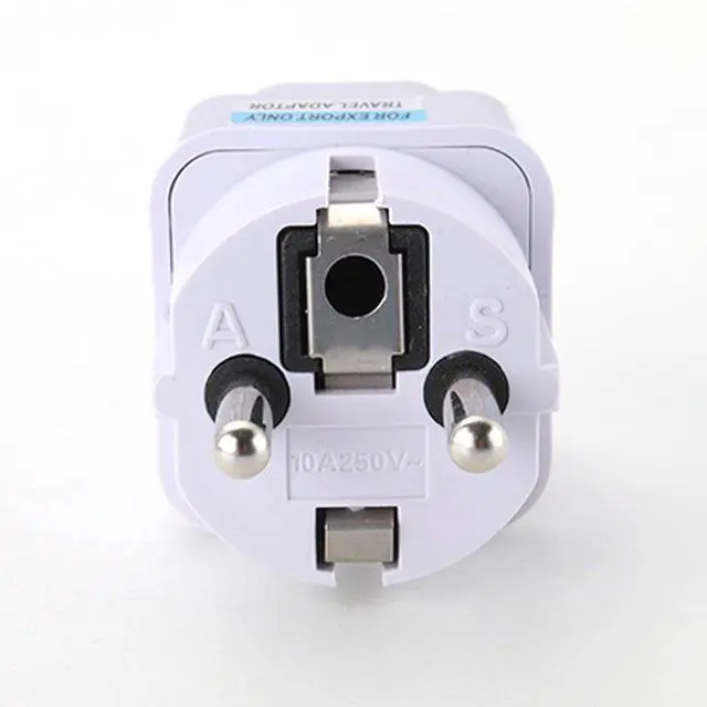 Alt view image 5 of 6 - UE3360AK 2 Packs Universal AU US UK to EU Europe Plug AC 250V Power Travel Adapter White