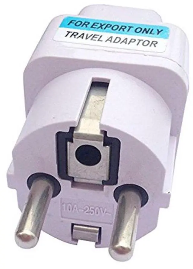 Alt view image 3 of 6 - UE3360AK 2 Packs Universal AU US UK to EU Europe Plug AC 250V Power Travel Adapter White