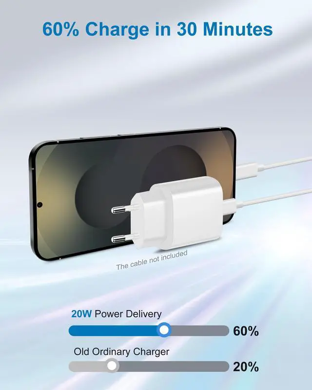 Alt view image 2 of 7 - _Mega Brand European Travel Plug Adapter, 2-Pack 20W PD USB C Wall Charger Type C Fast Charging Block International Power Adaptor US to Europe EU for iPhone 17 16 15 14 13, iPad, Samsung, Pixel,