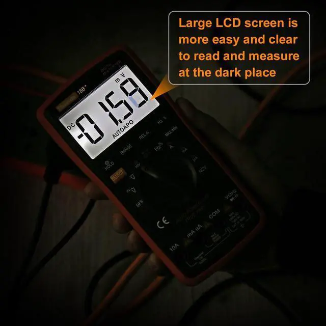 Alt view image 5 of 7 - Auto Ranging Digital Multimeter TRMS 6000 with Battery Alligator Clips Test Leads AC/DC Voltage/Account,Voltage Alert, Amp/Ohm/Volt Multi Tester/Diode