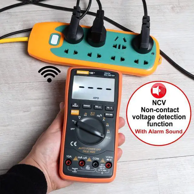 Alt view image 6 of 7 - Auto Ranging Digital Multimeter TRMS 6000 with Battery Alligator Clips Test Leads AC/DC Voltage/Account,Voltage Alert, Amp/Ohm/Volt Multi Tester/Diode