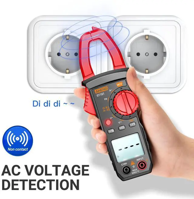 Alt view image 6 of 7 - Digital Clamp Meter Multimeter Tester 4000 Counts with NCV Amp Ohm Volt Measures AC Current, AC/DC Voltage,Capacitance, Resistance, Diodes, Continuity Frequency Backlight Electrican Tools