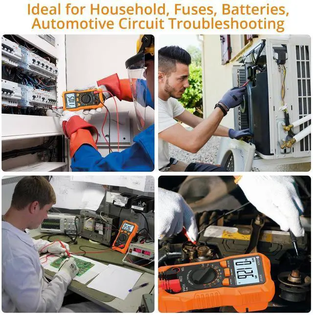 Alt view image 6 of 7 - Neoteck 2000 Counts Digital Multimeter Voltmeter Tester with NCV, LCD for AC/DC Voltage&Current, Resistance, Capacitance, Live Wire, Frequency, Temperature, Duty Cycle, Continuity, Diode Measuring