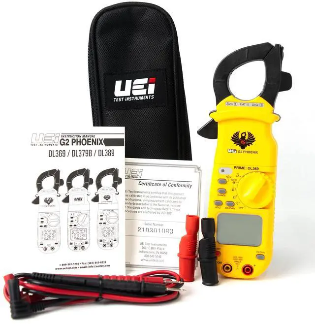 Alt view image 6 of 7 - DL369 Digital Clamp Meter HVAC Auto-Ranging 4000 Counts Volt Meter AC Amp Meter Measures AC Current AC/DC Voltage & Microamps Capacitance Resistance Diodes NCV Continuity Tester Live Wire Test