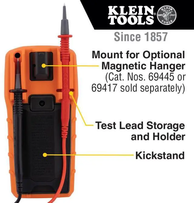 Alt view image 3 of 7 - MM420 Digital Multimeter, Auto-Ranging TRMS Multimeter, 600V AC/DC Voltage, 10A AC/DC Current, 50 MOhms Resistance