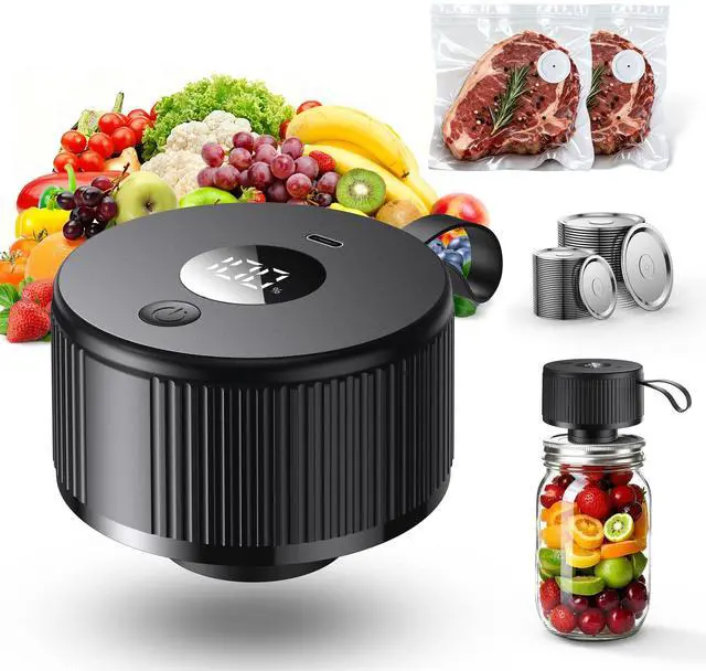 Main image of Upgraded 3-in-1 Electric Mason Jar Vacuum Sealer Kit for Mason Jars, Food Savers & Containers | Food Preservation System for Kitchen | Ideal for Canning Jams, Pickles, Dry Foods, Grains & Leftovers