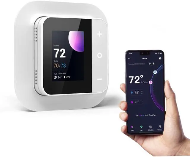 Main image of _Mega Brand Smart Thermostat for House, WiFi Thermostats for Home Work with Alexa and Google Assistant, 7day x 8period Programmable, Energy Star Certified, C-Wire Required