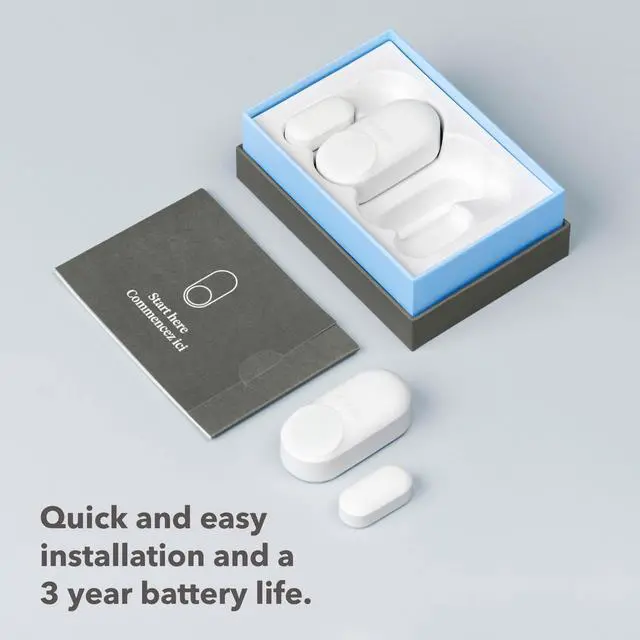 Alt view image 2 of 5 - Smart Sensor for Doors & Windows 2 Pack - Wifi Contact Sensor for Home Security, Energy Savings - Compatible with Smart Thermostats - Temperature sensor, white