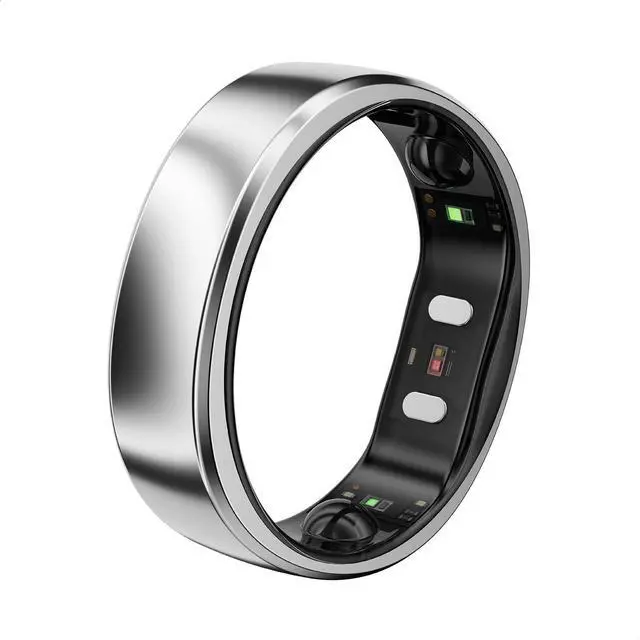 Main image of _Mega Brand Gen 2 Air, Ultra-Thin AI Smart Ring, 10-Day Battery Life, Fitness/Sleep/Stress/HR Tracker for Women&Men, No App Fee for Standard Features, iOS & Android Compatible (Size 10, Galaxy Sliver)