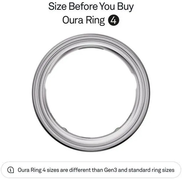 Alt view image 2 of 7 - _Mega Brand Ring 4 - Silver - Size 8 - Smart Ring - Unique Sizing, Not Standard US Ring Sizes - Size First - Sleep Tracking Wearable - Heart Rate - Fitness Tracker - Up to 8 Days of Battery Life