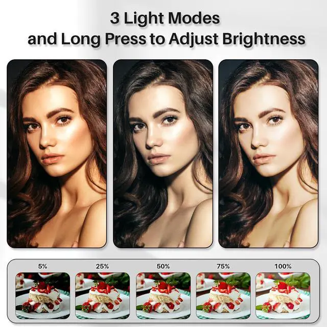 Alt view image 5 of 6 - _Mega Brand Phone Ring Light, Rechargeable Magnetic Selfie Light, Adjusted 3 Light Modes 180° Flip Ring Light for Makeup, Video, TikTok, Vlog, Travel Photography, Compatible with iPhone and Android