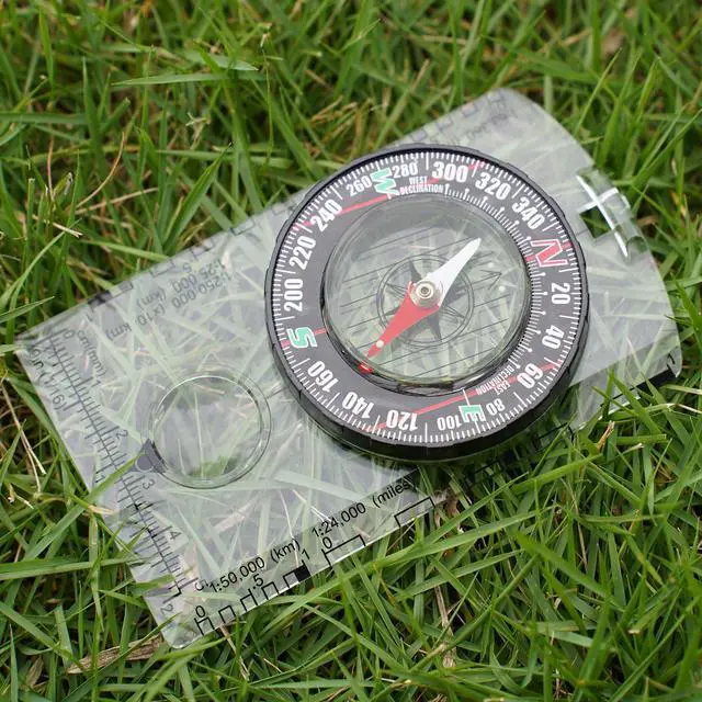Alt view image 5 of 7 - _Mega Brand 4 Pcs Outdoor Compass with Adjustable Declination,Magnifier,Ruler,Scale. Multifunctional Orienteering Waterproof Compass for Map Reading, Navigation, Hiking (4 Pack Transparent)