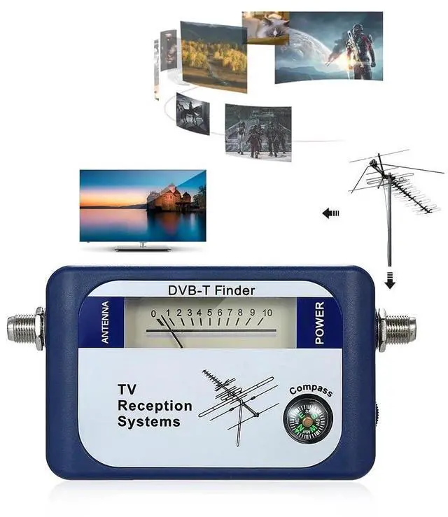Alt view image 5 of 7 - _Mega Brand Digital Satellite Finder Digital TV Antenna Pointer Type TV Receiving System with Compass Terrestrial Signal Power Meter