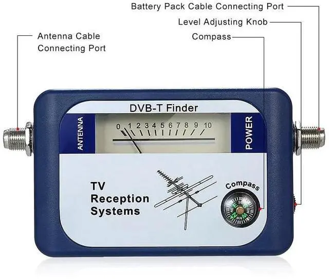 Alt view image 6 of 7 - _Mega Brand Digital Satellite Finder Digital TV Antenna Pointer Type TV Receiving System with Compass Terrestrial Signal Power Meter
