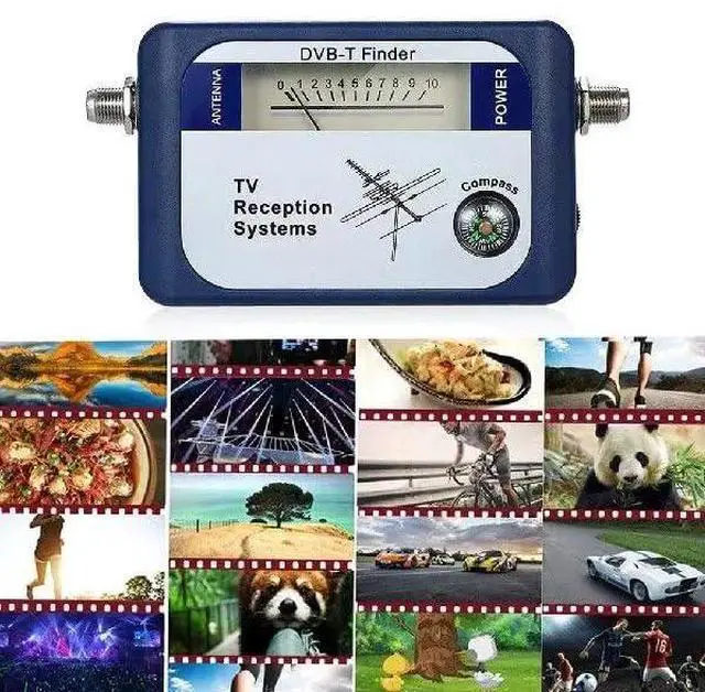 Alt view image 7 of 7 - _Mega Brand Digital Satellite Finder Digital TV Antenna Pointer Type TV Receiving System with Compass Terrestrial Signal Power Meter