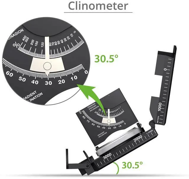 Alt view image 4 of 7 - _Mega Brand IP65 Hiking Compass Waterproof Compass - Metal Compass Camping Compass with Sighting Clinometer with Carry Bag for Camping Hunting Hiking Geology Activities