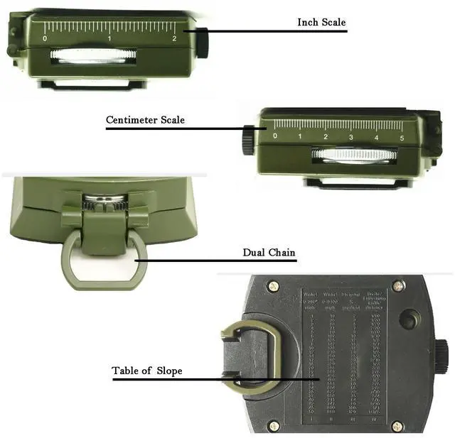 Alt view image 3 of 7 - Compass, Hiking Compass for Survival with Lensatic Water-Resistant Durable and Pocket-Sized
