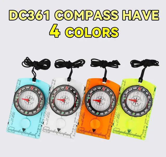 Alt view image 2 of 6 - Blue Compass for Kids,Wilderness Survival Compass for Hiking