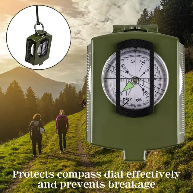 Alt view image 7 of 7 - _Mega Brand Hiking Compass for Survival with Waterproof Durable and Pocket-SizedTactical Survival Compass with LanyardClimbing Biking Exploring Geology, Outdoor Activities