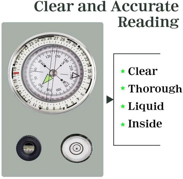 Alt view image 6 of 7 - _Mega Brand Hiking Compass for Survival with Waterproof Durable and Pocket-SizedTactical Survival Compass with LanyardClimbing Biking Exploring Geology, Outdoor Activities
