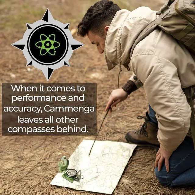 Alt view image 6 of 7 - _Mega Brand  Official US Military Tritium Lensatic Compass, Olive Drab Accurate Waterproof Hand Held Compasses with Pouch for Hiking Camping Navigation Survival Backpacking Orienteering