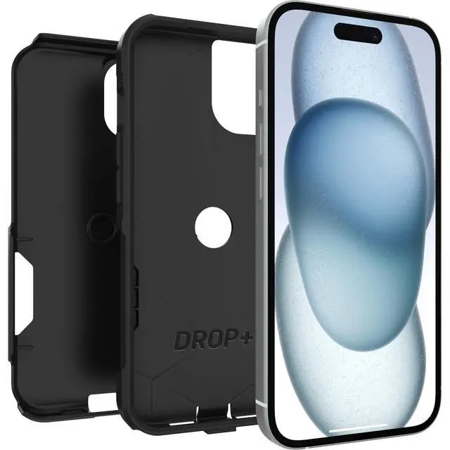 Alt view image 3 of 4 - _Mega Brand iPhone 16e, 15, 14, & 13 Commuter Series Case - Black, Slim & Tough, Pocket-Friendly, with Port Protection