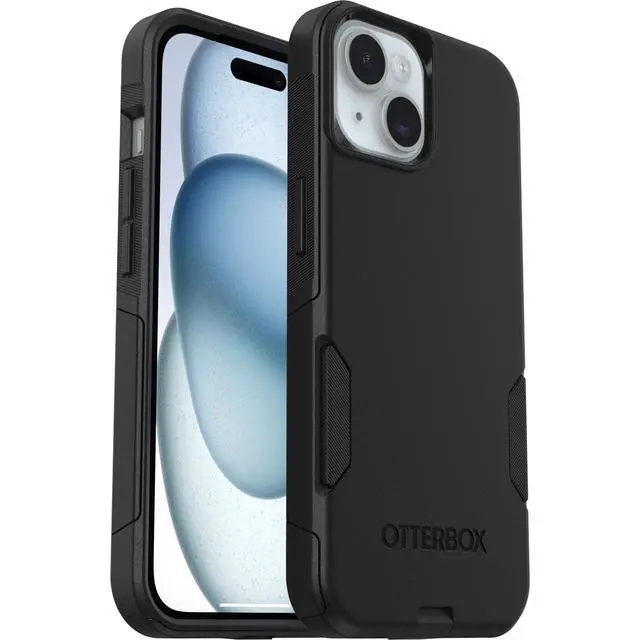 Alt view image 4 of 4 - _Mega Brand iPhone 16e, 15, 14, & 13 Commuter Series Case - Black, Slim & Tough, Pocket-Friendly, with Port Protection