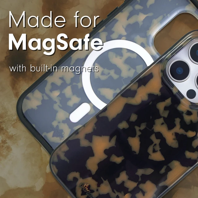 Alt view image 3 of 7 - Case for iPhone 16 Pro | Compatible with MagSafe | 10ft Drop Tested | Tortoiseshell | Brown Tort