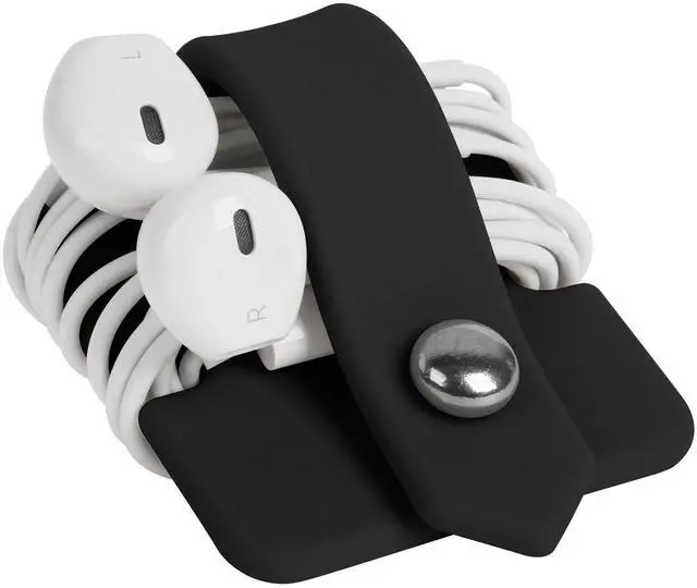 Main image of _Mega Brand Headphone Case Cord Organizer Earbuds Holder Earphones Case Wrap Winder Headset Keeper Cord Manager Cable Organizer Black
