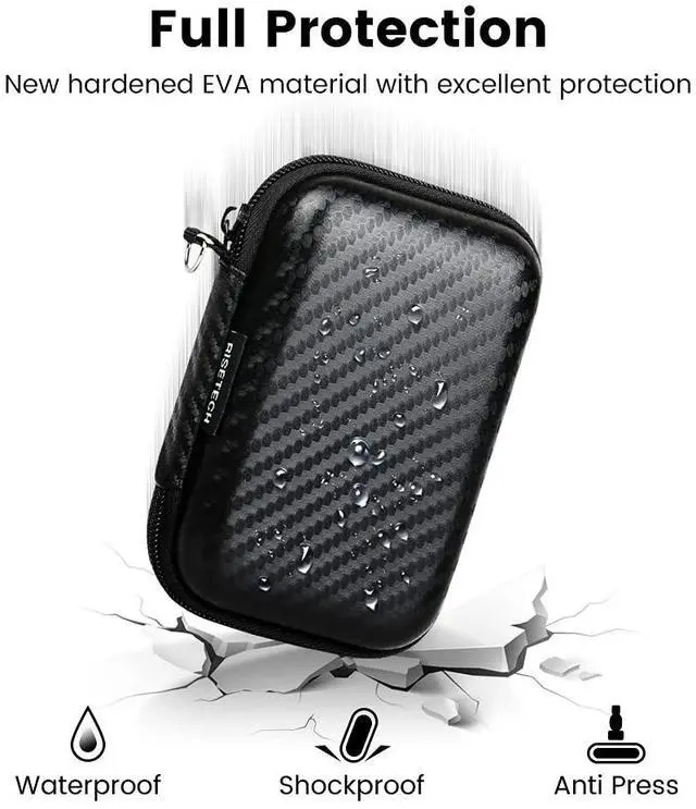 Alt view image 5 of 7 - Earbud Case, Earphone Carrying Case Holder Storage Mini Bag Headphone Small Pouch Cell Phone Accessories Organizer for EarPods Airpods Beats Flex Bose Wired Earbuds USB Cable Wall Charger