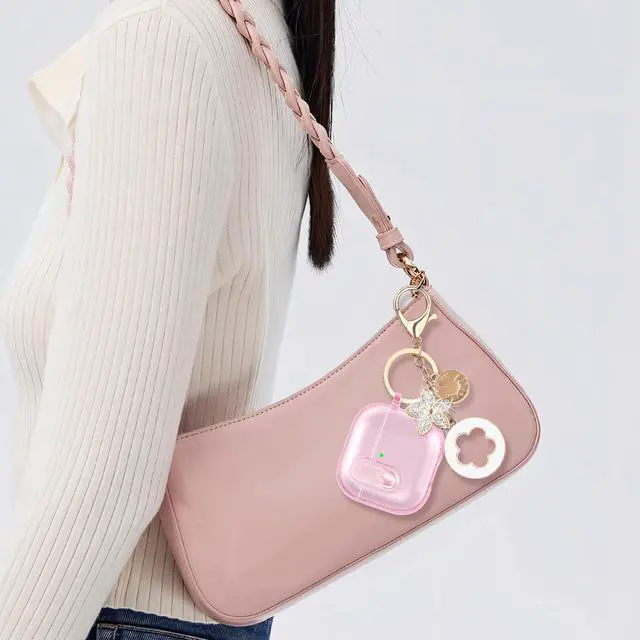 Alt view image 7 of 7 - (with Safety Lock) Clear Case Compatible with Cute Apple Airpods 4 Cases 2024 Women, Soft TPU Transparency Air pods 4 Gen Cases iPods 4 Earbuds Case Girl Bling Keychain for Airpod iPod 4th Gen