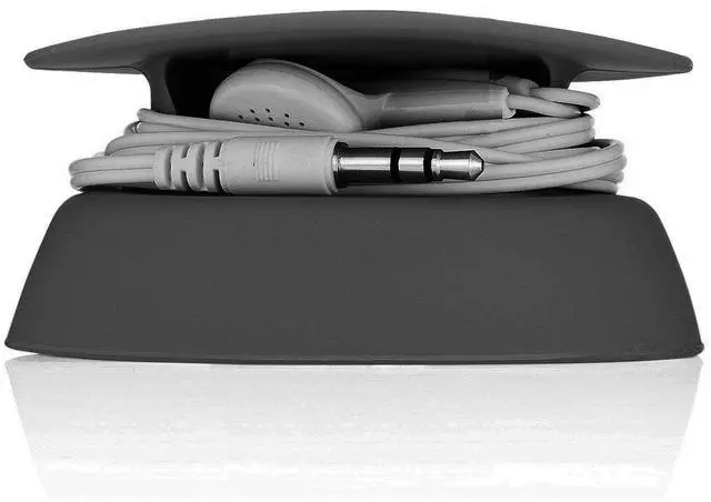 Main image of _Mega Brand - Tangle-Free Earphone/Earbud Case Compact Storage System, Silicone (Black, Set of 1)