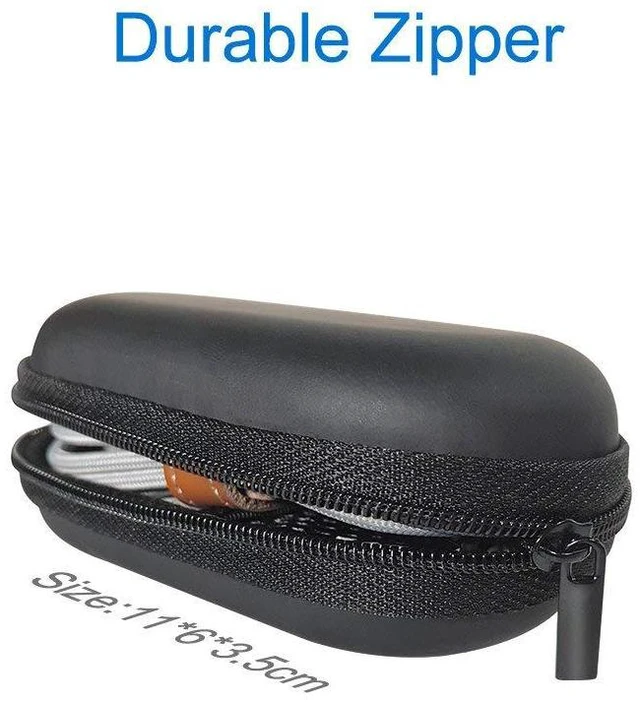 Alt view image 6 of 7 - Headphones Carrying Case, Travel Portable Storage Bags for Bluetooth Wireless Headphones, Cords, Cable, iPhones Earbuds, Charger, Airpods, USB Flash Driver, MP3(Oval)