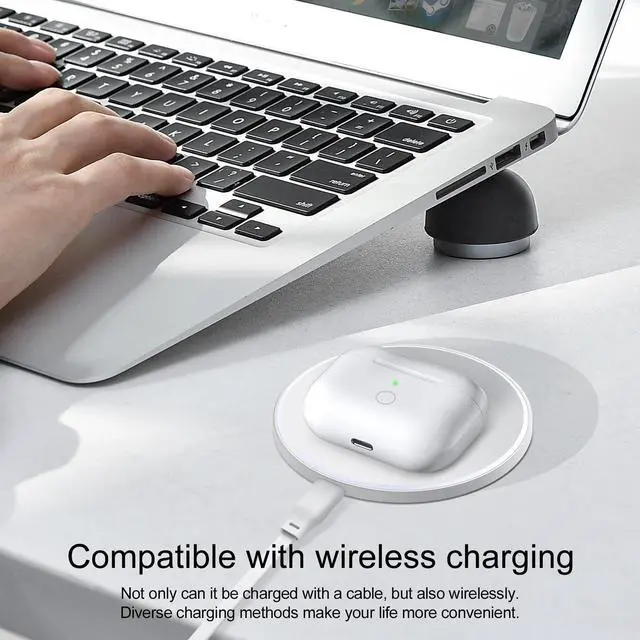 Alt view image 3 of 7 - Wireless Charging Case Compatible with Air Pod Pro 2nd & 1st Generation, Air Pod Pro 2 1 Charger Case Replacement with Bluetooth Pairing Sync Button