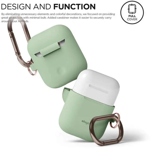 Alt view image 2 of 7 - Silicone Case with Keychain for airpods 1 & 2