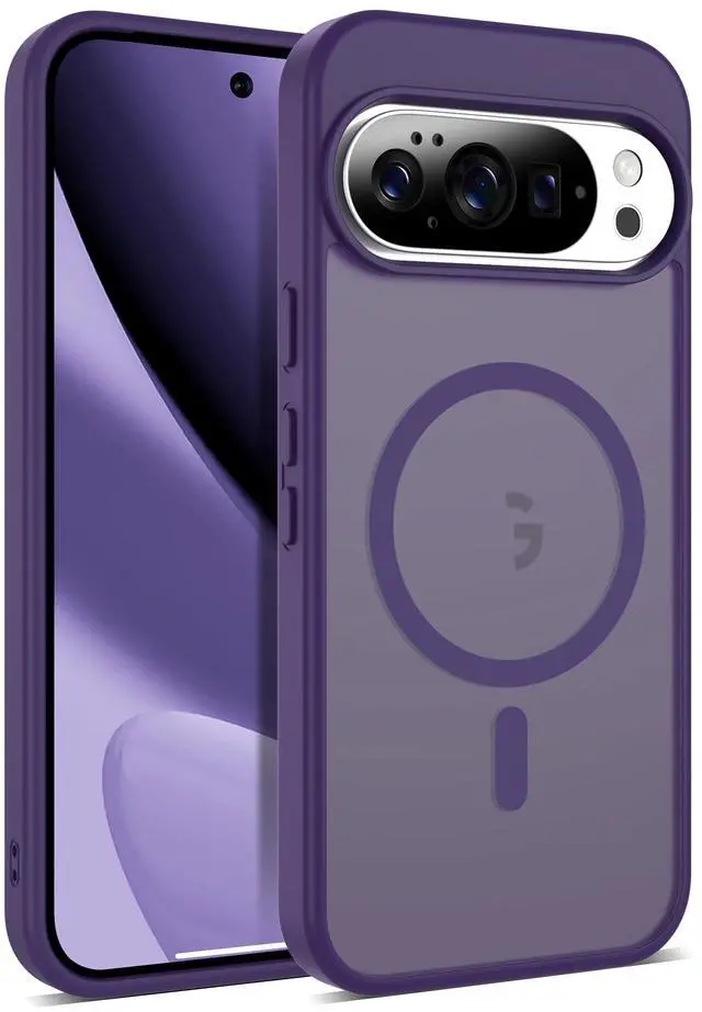 Main image of _Mega Brand Compatible with Google Pixel 10 Case & Google Pixel 10 Pro Case with Magnetic [Compatible with Mag-Safe] Slim Translucent Matte Phone Cases with Anti-Fingerprint Tech, Purple