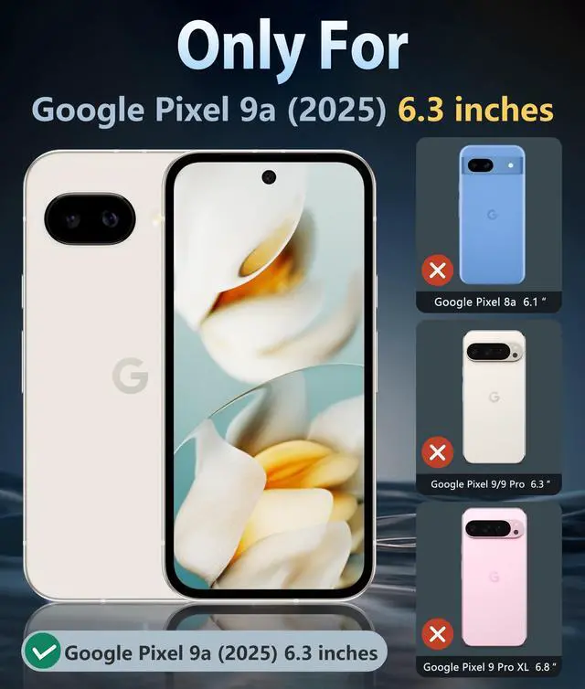 Alt view image 2 of 7 - JAYSUING for Google Pixel 9a Case: Military Grade Drop Protection Anti Yellowing Cell Phone Cover - Rugged Shockproof Protective Bumper Transparent Cases(Clear)