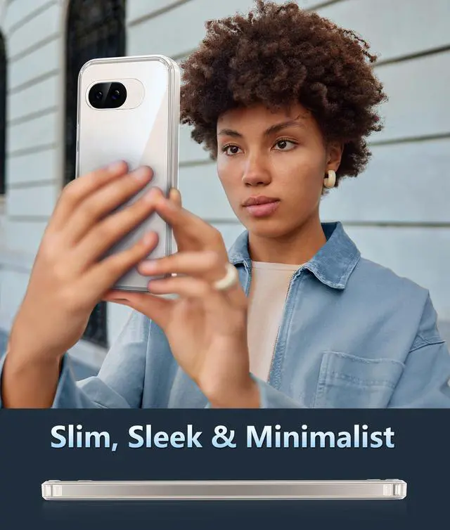 Alt view image 7 of 7 - JAYSUING for Google Pixel 9a Case: Military Grade Drop Protection Anti Yellowing Cell Phone Cover - Rugged Shockproof Protective Bumper Transparent Cases(Clear)