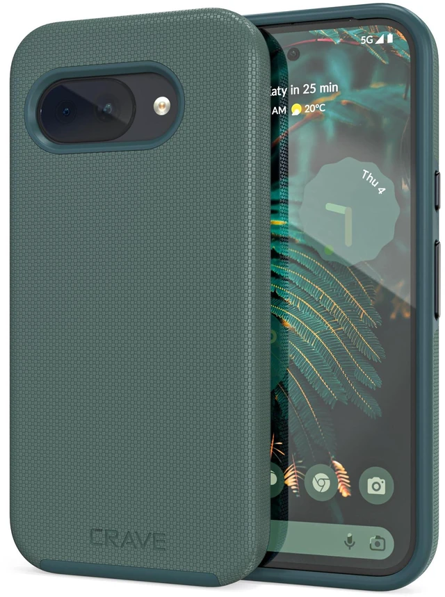 Main image of Dual Guard for Google Pixel 9a Case - Forest Green | Designed for the Google Pixel 9a (6.3 inch) with Wireless Charging Compatibility and a Textured Grip