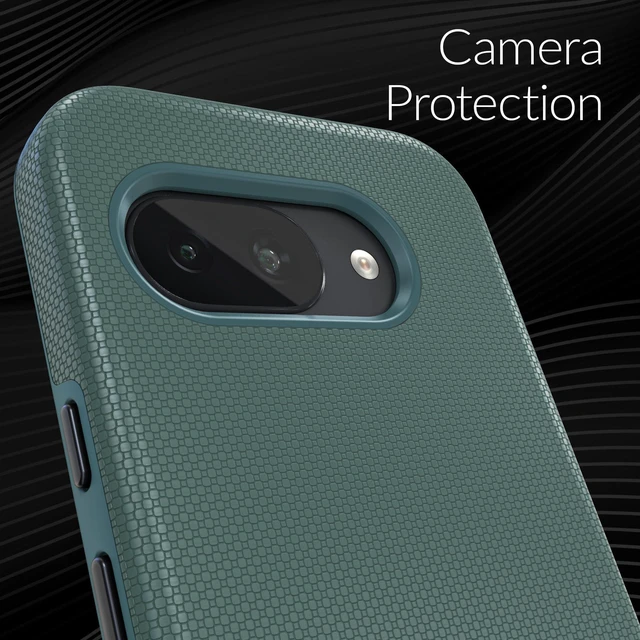 Alt view image 3 of 7 - Dual Guard for Google Pixel 9a Case - Forest Green | Designed for the Google Pixel 9a (6.3 inch) with Wireless Charging Compatibility and a Textured Grip