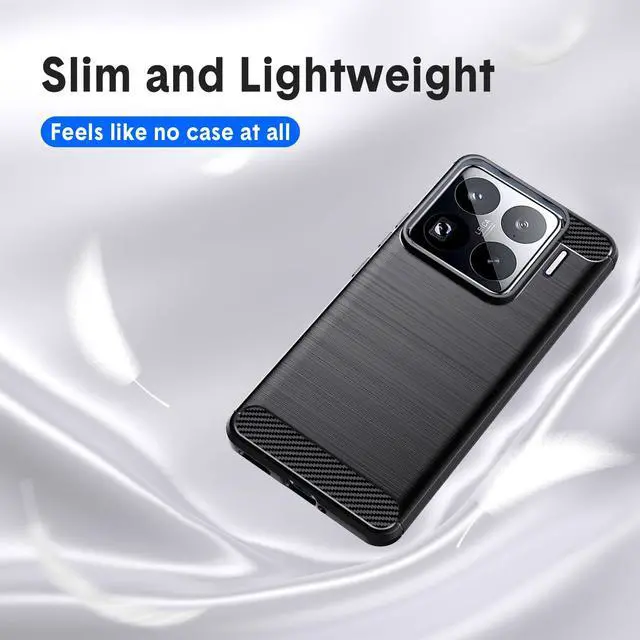Alt view image 3 of 7 - _Mega Brand Designed for Xiaomi 15 Case,Flexible TPU [Brushed Texture] [Anti-Slip] Shockproof Military Protection Bumper Phone Case,Slim Case Cover for Xiaomi 15,Black