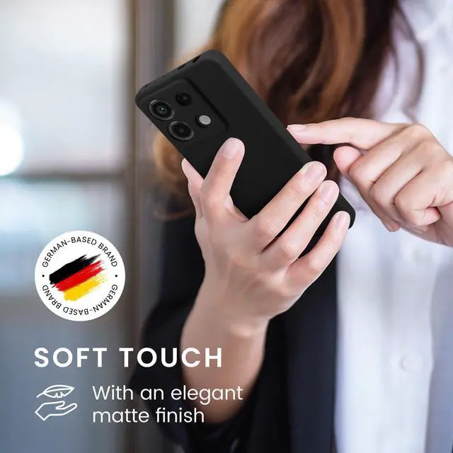 Alt view image 4 of 7 - _Mega Brand Case Compatible with Xiaomi Redmi Note 13 Pro 5G / Poco X6 5G Case - Soft Slim Protective TPU Silicone Cover - Black Matte