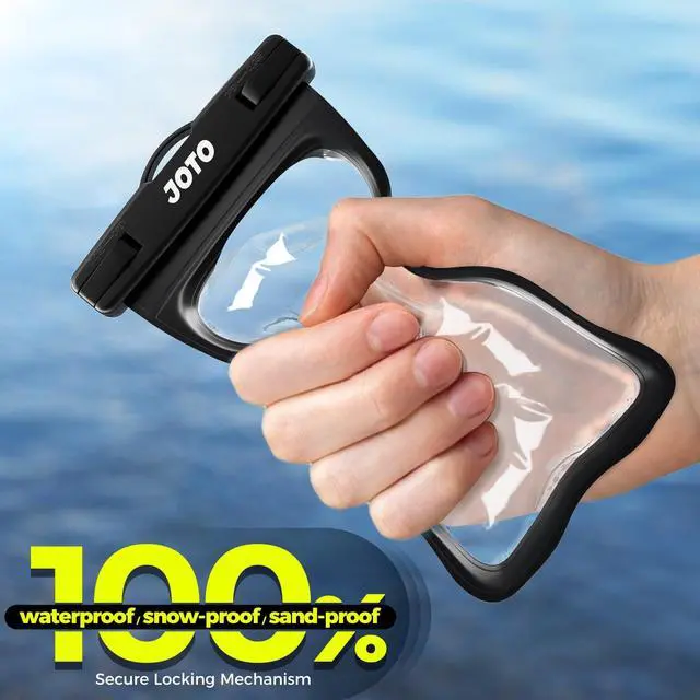 Alt view image 5 of 7 - 2 Pack Universal Waterproof Phone Case for iPhone 17 Air 16 15 14 13 12 11 Plus Pro Max, IPX8 Cellphone Dry Bag XR X SE, Galaxy S23 S22 S21 S20+ S20 S10 Plus Note, Pixel up to 7" -Black