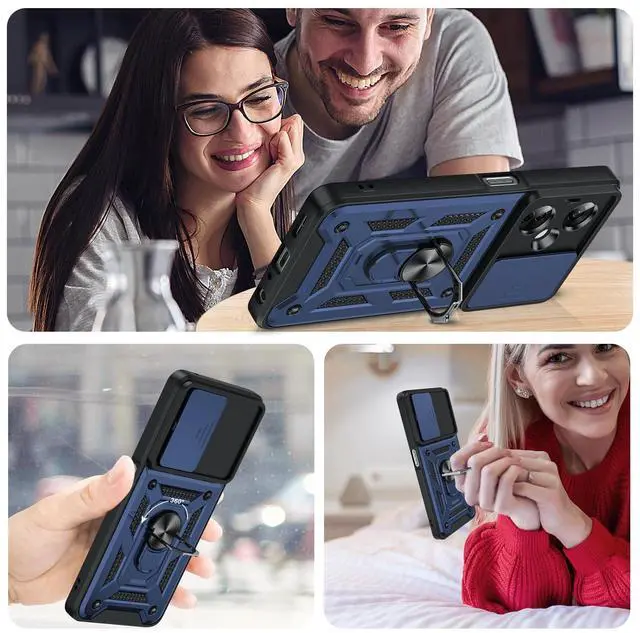 Alt view image 6 of 7 - _Mega Brand  OnePlus Nord-N30 5G Case: with Slide Camera Cover Screen Protector, Military-Grade Shockproof Protective Magnetic Ring Stand One Plus Nord N30 5G Cell Unlocked Phone Covers Funda fara,