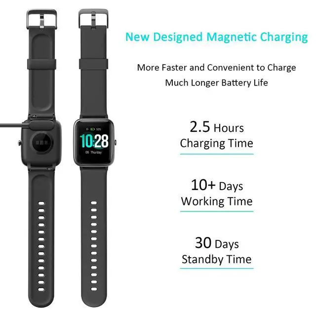 Alt view image 7 of 7 - _Mega Brand Fitness Tracker with Heart Rate Monitor, Smart Watch 1.8 inches Color Touch Screen IP68 Waterproof Step Calorie Counter Sleep Monitoring Pedometer Watches Activity Tracker for Women Men
