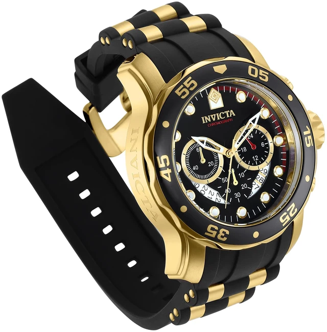 Alt view image 3 of 4 - Men's 6981 Pro Diver Collection Chronograph Black Dial Black Dress Watch