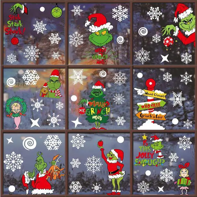 Alt view image 3 of 7 - _Mega Brand Christmas Window Clings Decorations for Glass Windows Winter Stickers Snowflakes Christmas Decorations Christmas Window Stickers for Holiday Window Clings Winter Decorations 10 Sheet
