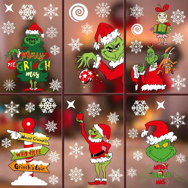 Main image of _Mega Brand Christmas Window Clings Decorations for Glass Windows Winter Stickers Snowflakes Christmas Decorations Christmas Window Stickers for Holiday Window Clings Winter Decorations 10 Sheet