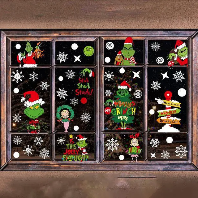 Alt view image 7 of 7 - _Mega Brand Christmas Window Clings Decorations for Glass Windows Winter Stickers Snowflakes Christmas Decorations Christmas Window Stickers for Holiday Window Clings Winter Decorations 10 Sheet